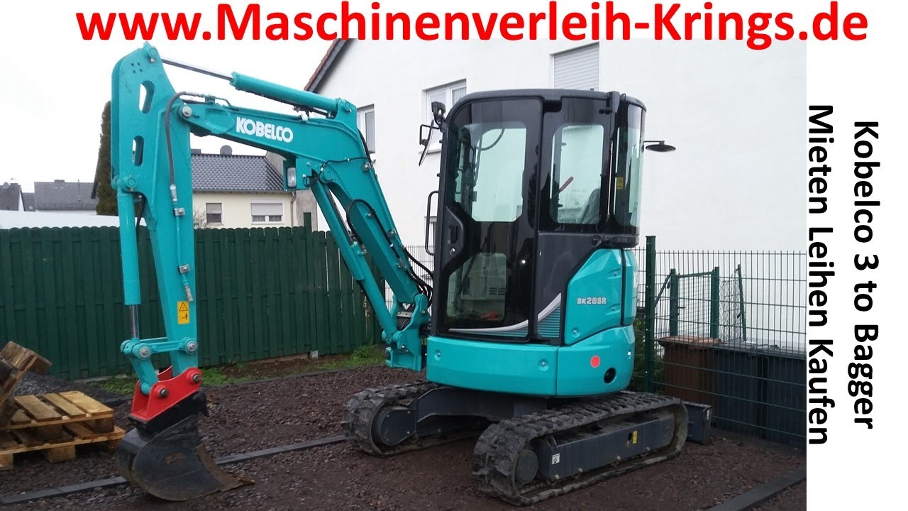 Kobelco SK28 SK30 SK35 Minibagger Bagger Erklärung Einweisung New Holland E Mieten Leihen Kaufen NRW