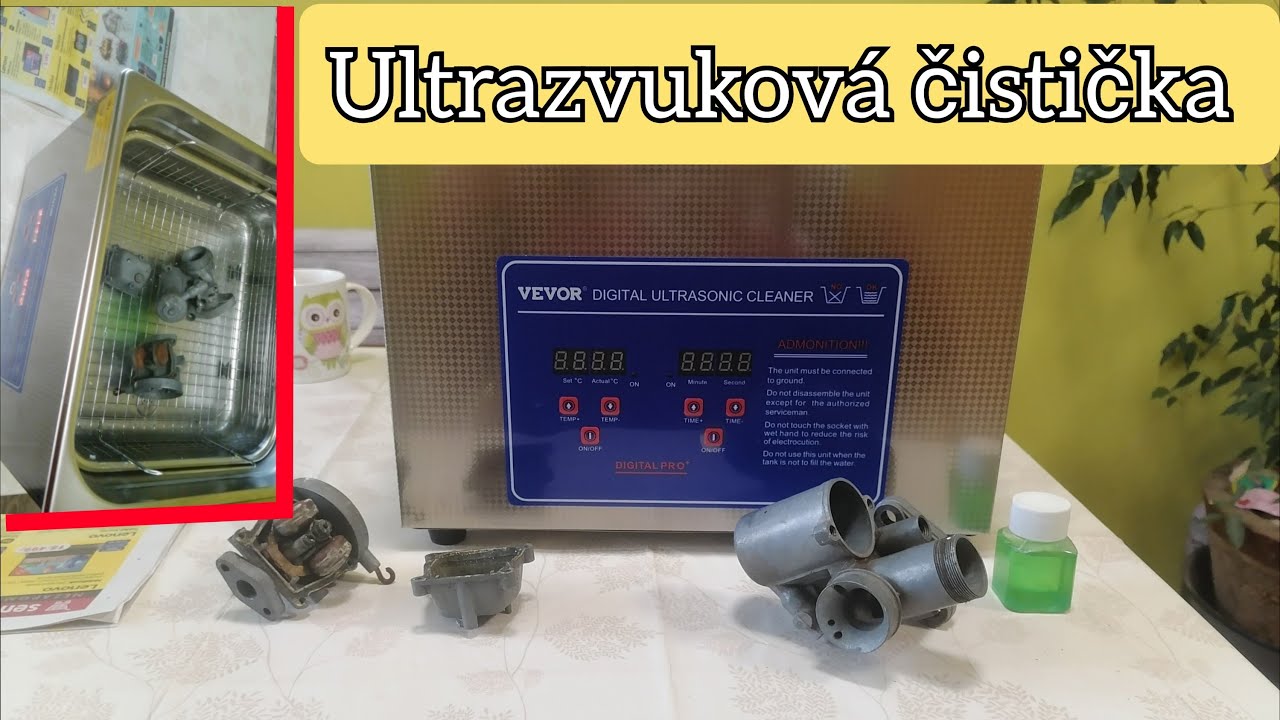 Čištění karburátoru ultrazvukem. Ultrazvuková čistička Vevor. Ukázka čištění karburátoru babetta 207