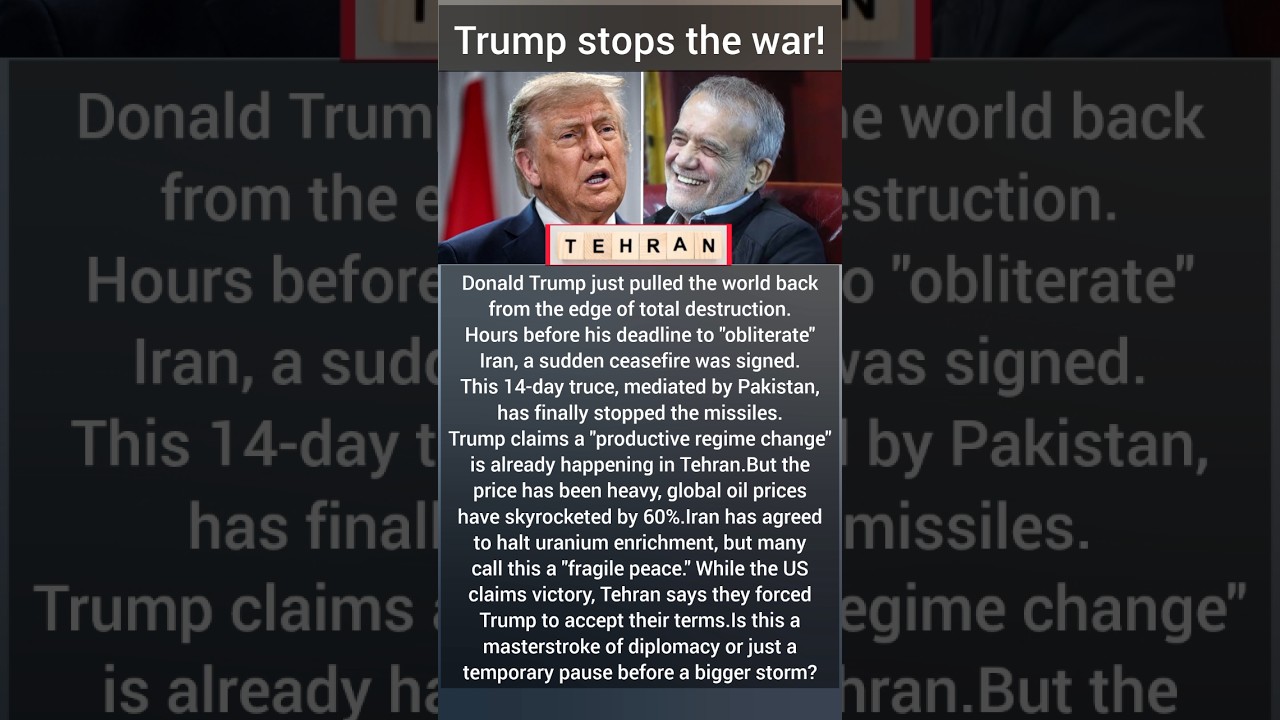 Trump Stops Iran War? The Secret Deal That Shocked The World!