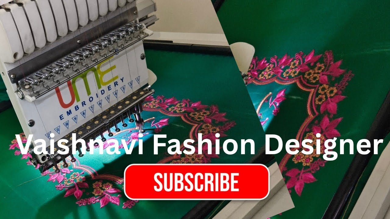WATCH FULL EMBROIDERY VIDEO #vaishnavifashiondesigner #computerembroidery 