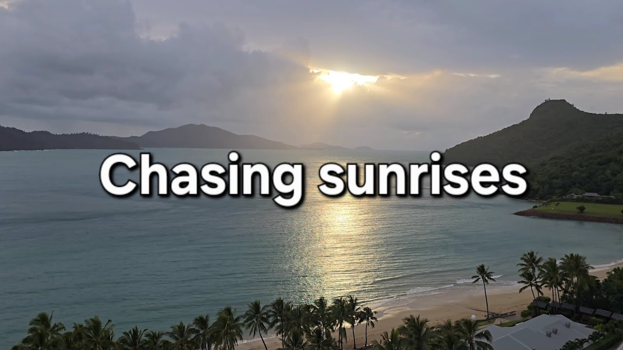 Elusive sunrises on a tropical island