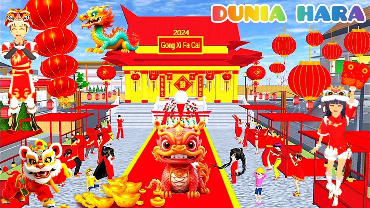 Yuta Cari Angpao Jadi Barongsai Naga 2024 🧧🧧🧧 | Imlek Chinese New Year 🏮 Sakura School Simulator