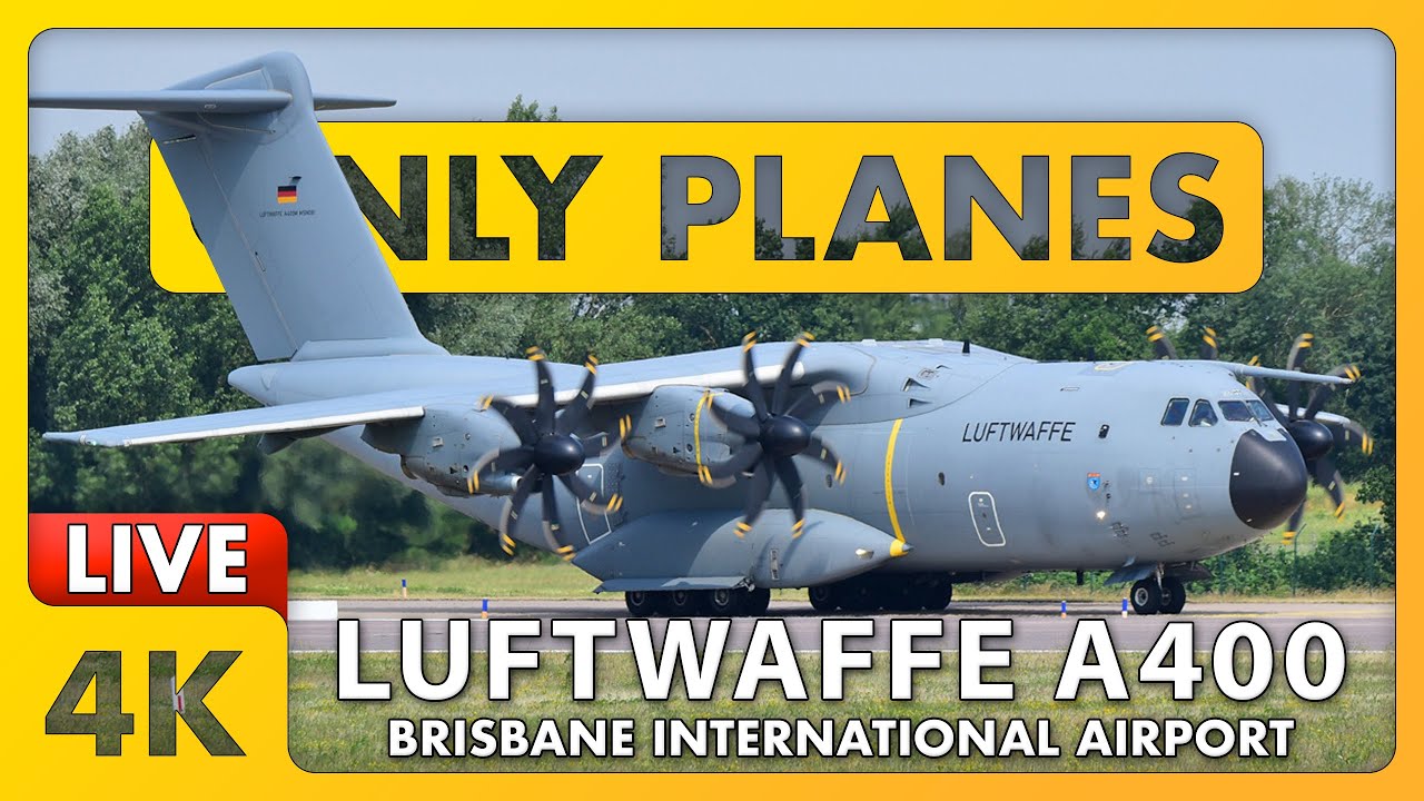 🔴 2 x A400M Luftwaffe + CX 747 @ Brisbane Airport w/ James & Matty + ATC ✈️