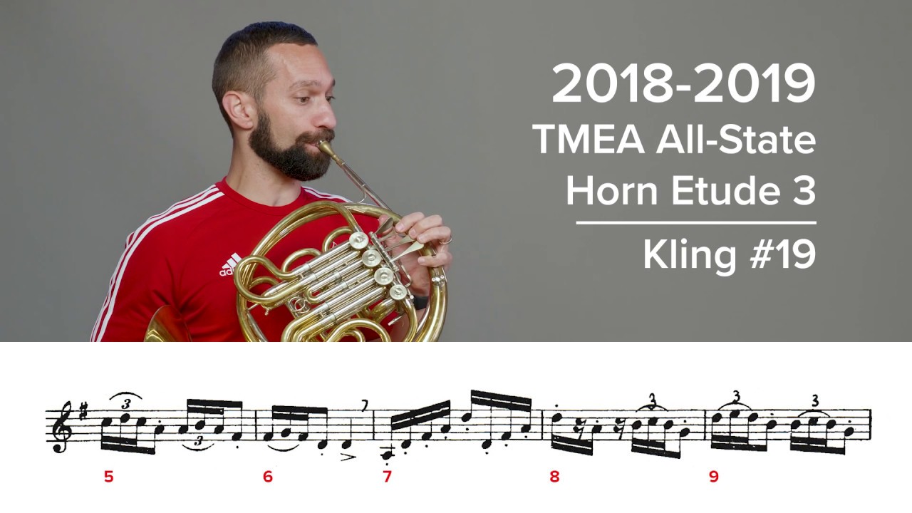 2018-2019 TMEA All-State French Horn Etude 3 - Kling 19