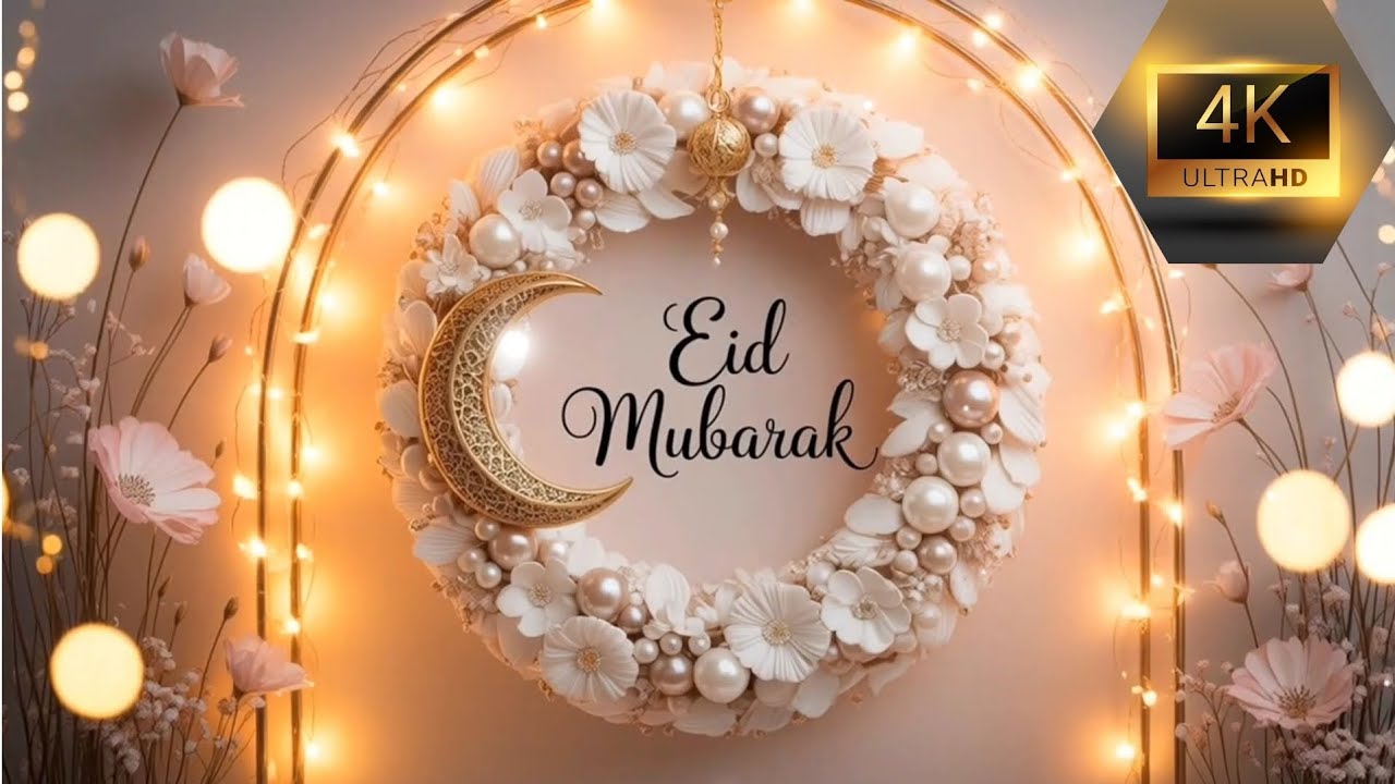 خلفية عيد الفطر 2026 - 3 مشاهد متحركة | Eid Al-Fitr Background 4K