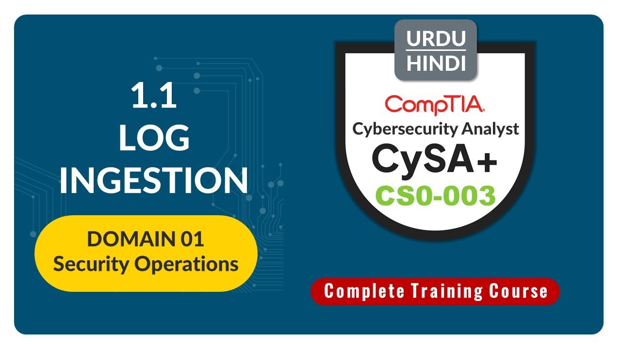 Log Ingestion - CompTIA CySA+ (CS0-003) - 1.1