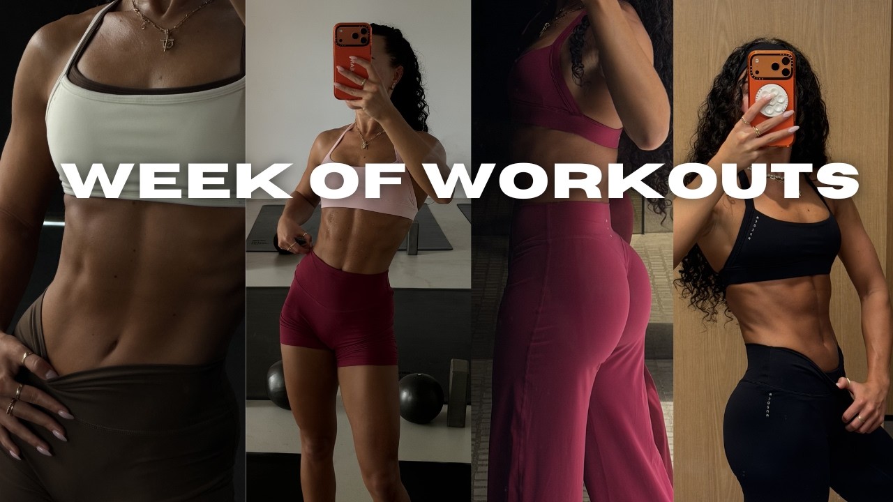 WEEK OF WORKOUTS: shred workouts - how I mix high rep weight training with heated pilates