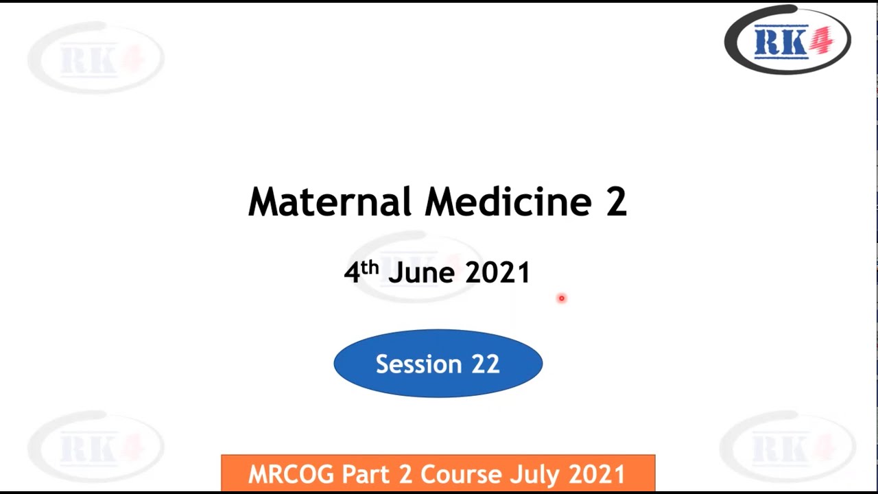 RK4 Courses | Epilepsy in Pregnancy | MRCOG Part 2 July 2021