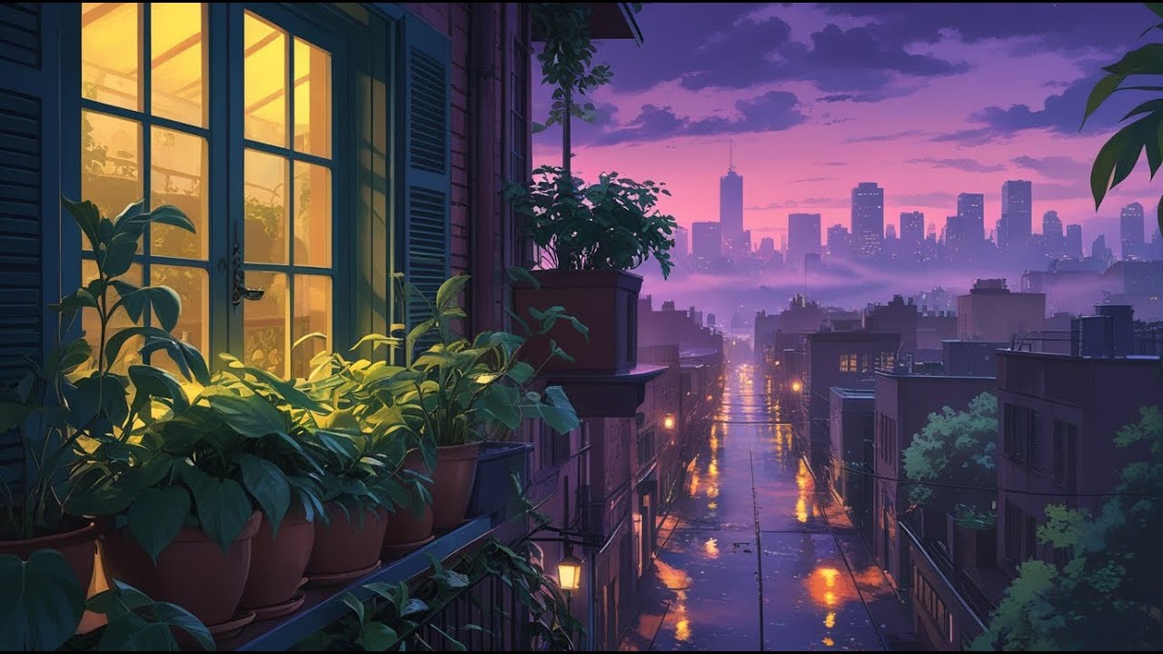 Gentle Rain Meets Chill Lo-Fi 🌧️ Nighttime Study, Sleep, or Meditation Soundtrack