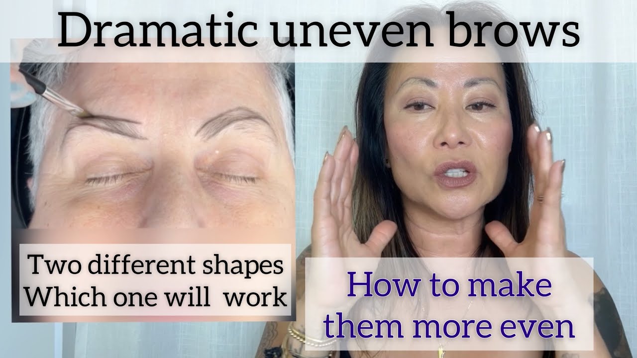 Dramatic uneven brows