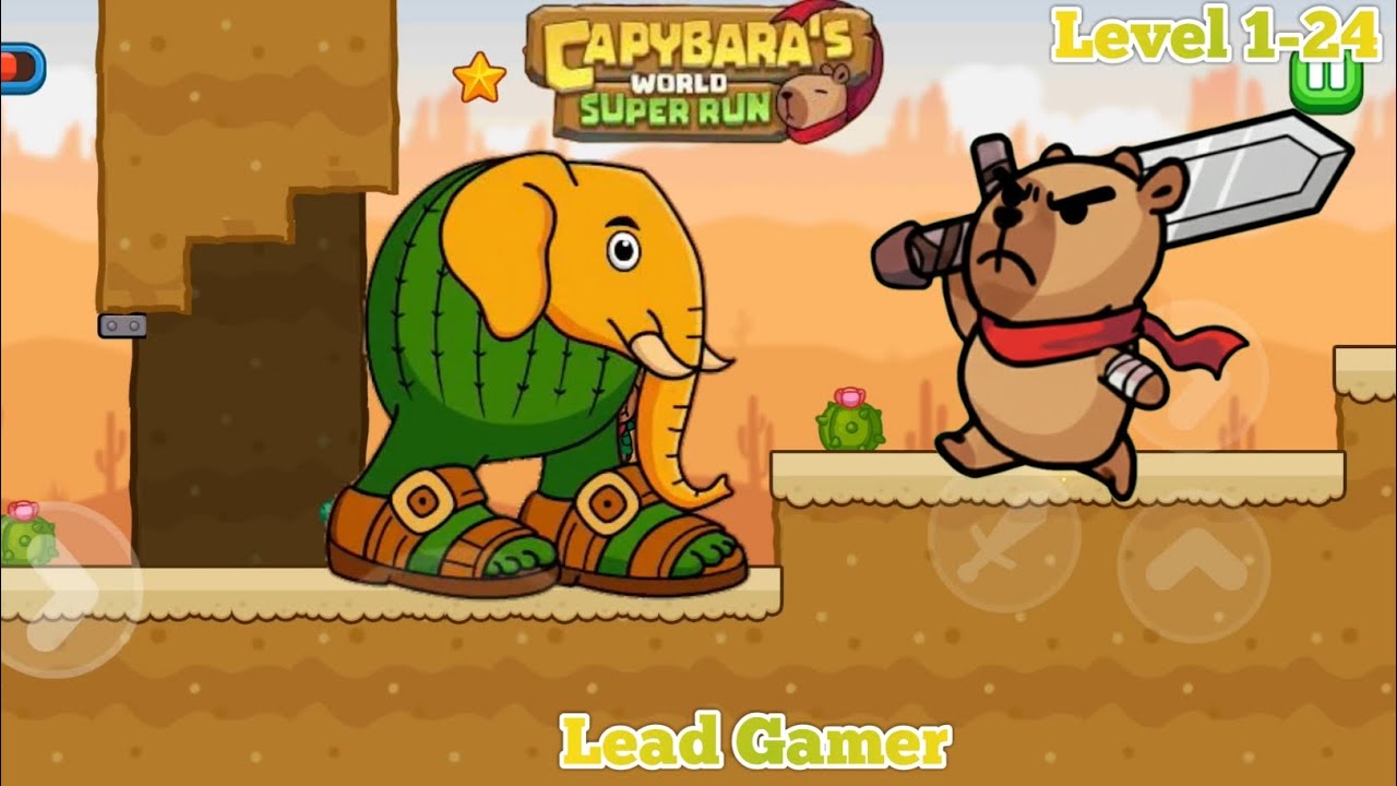 Capybara World Super Run Game | Level 1-24 | Boss Level #gaming #games #leadgamer
