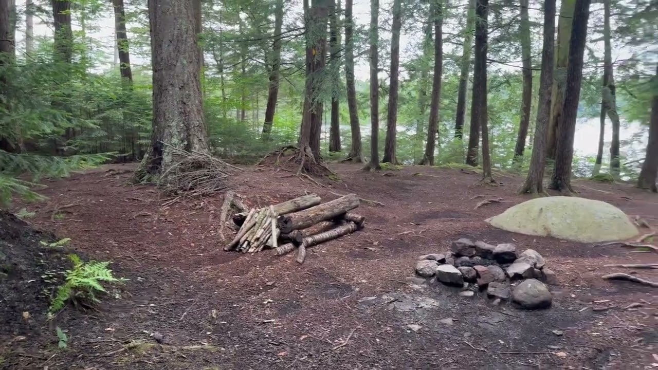 Little Tupper Lake & Rock Pond - Walk thru of 22 Primitive Campsites - Whitney Wilderness Area - 4K