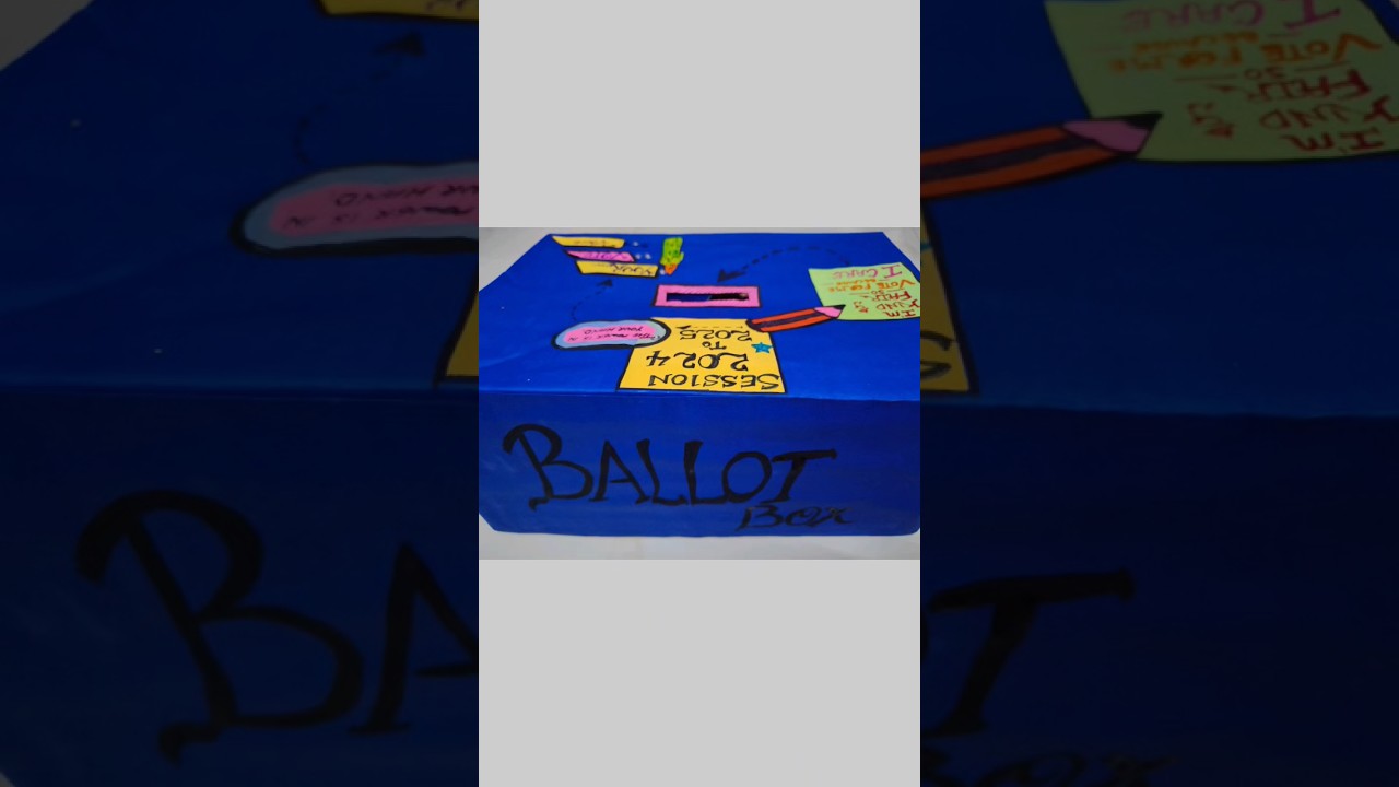how to make a ballot box for school project..  #recyclingdiy#art #schoolproject... #ballotbox