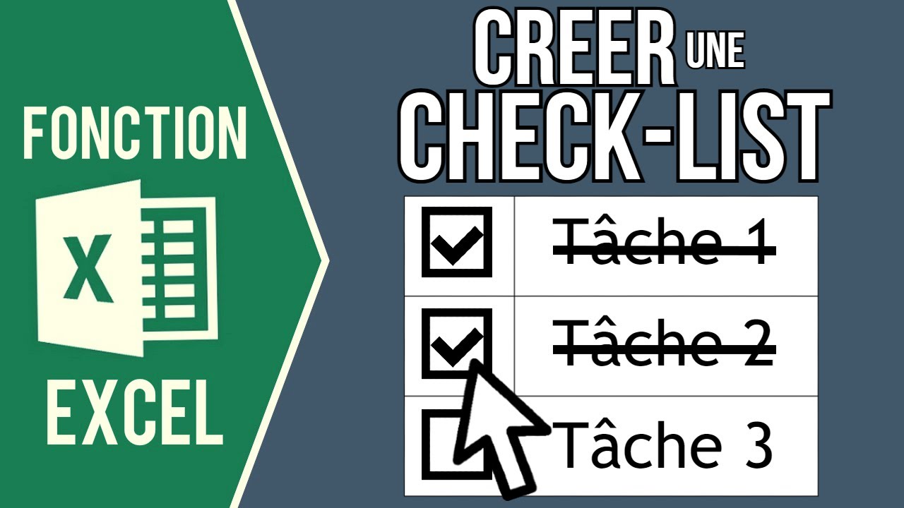 EXCEL - CRÉER UNE CHECK-LIST AVEC DES CASES À COCHER (Liste de tâches à faire)