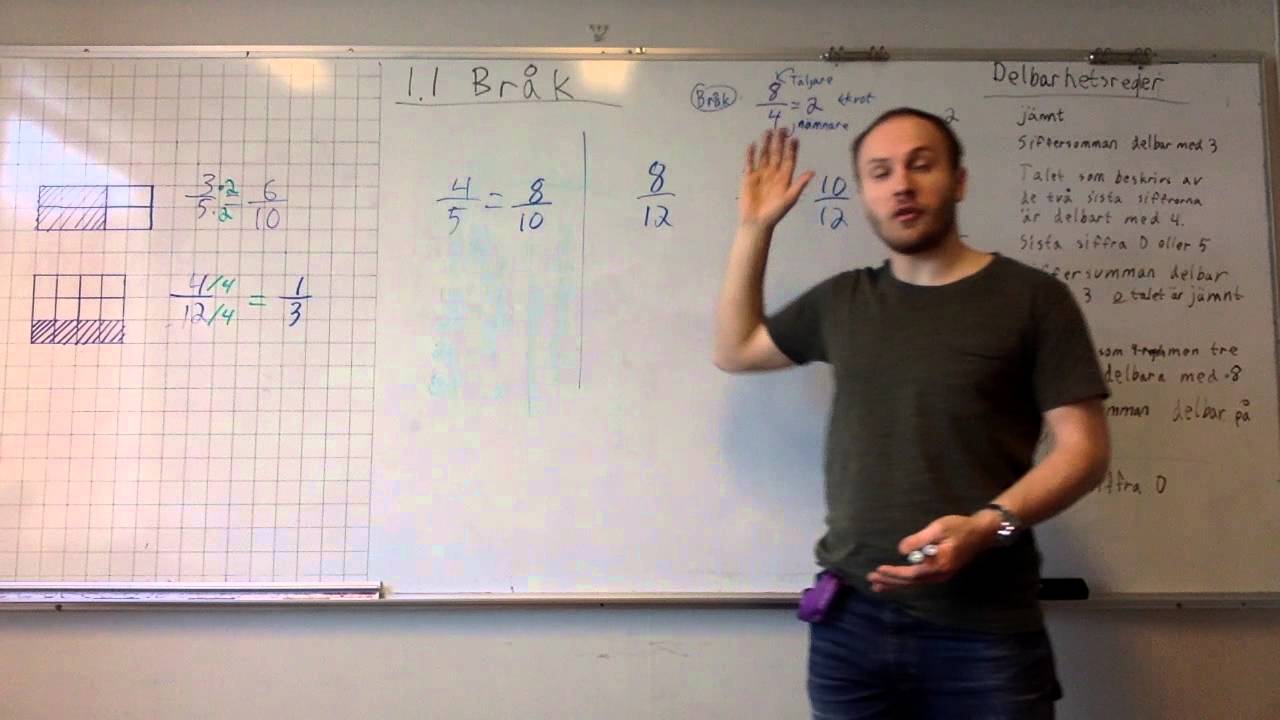 År 9; 1.1 Bråk