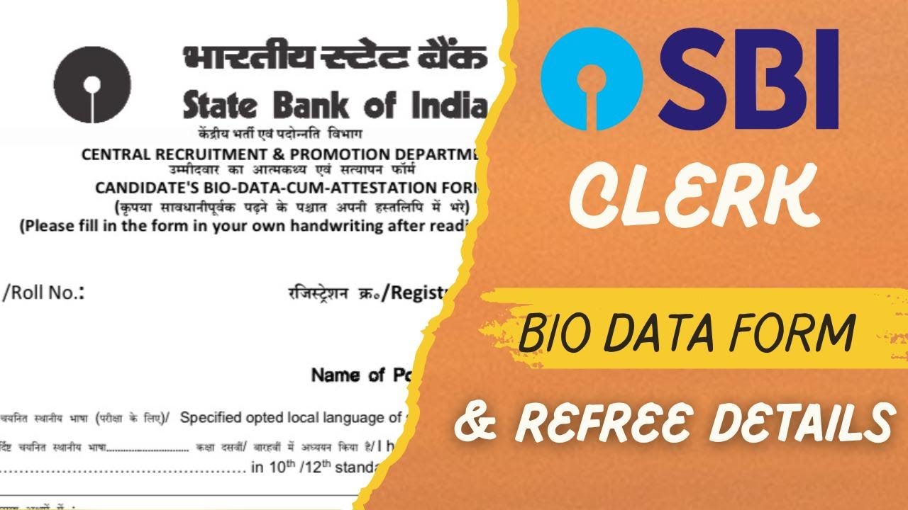 Main Points to Remember While Filling SBI CLERK BIO-DATA Form & Doubts Regarding Referee Details !!