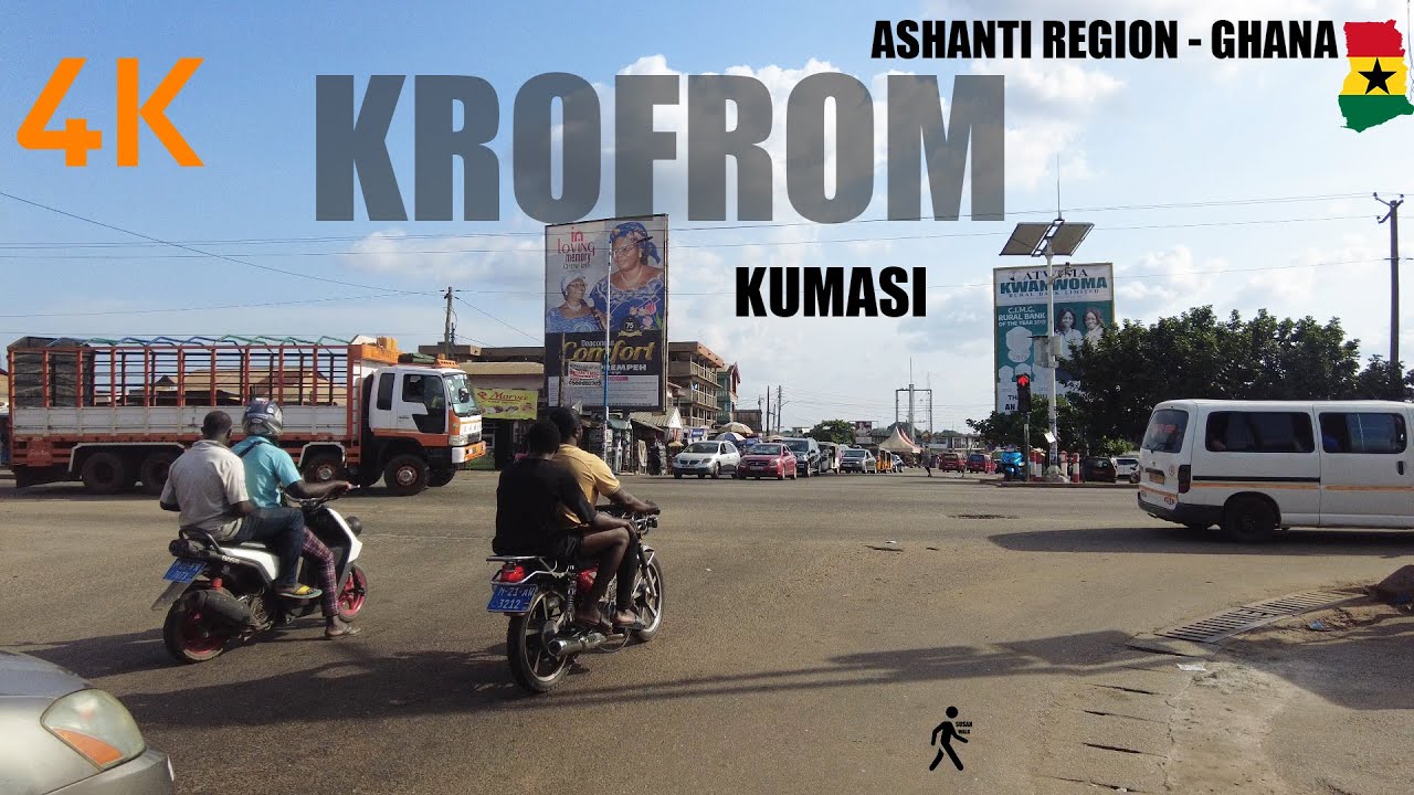 Kumasi Krofrom Walk Tour in the Ashanti Region of Ghana 4K
