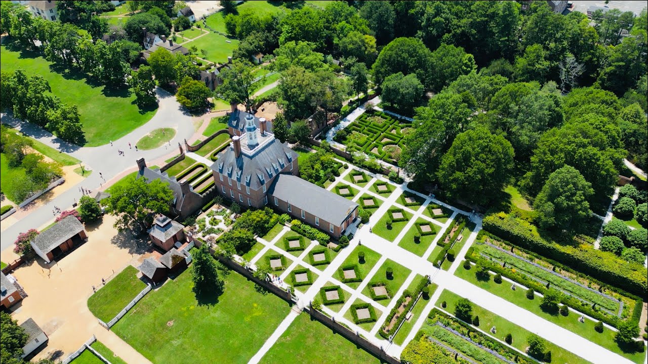 Colonial Williamsburg Virginia Aerial View