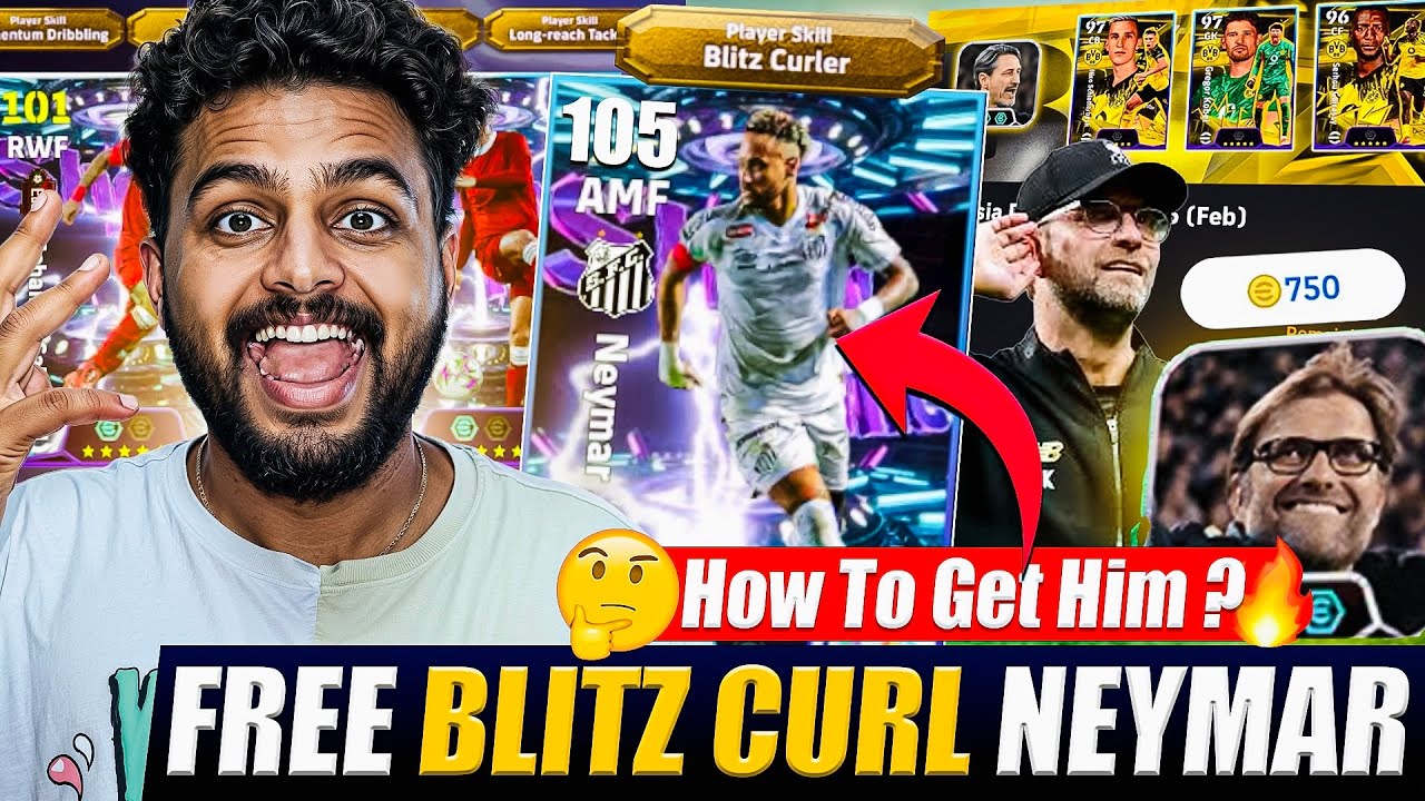 WTF🤯 FREE BLITZ CURL NEYMAR + COINS🔥🥶 JURGEN KLOPP NEW MANAGER😍 DORTMUND CLUB PACK💥 | v5.3.0 UPDATE🔥