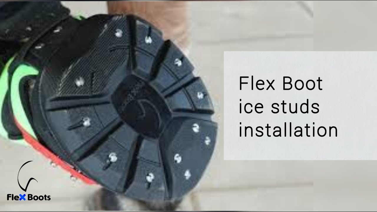 Flex Hoof Boots ice stud installation