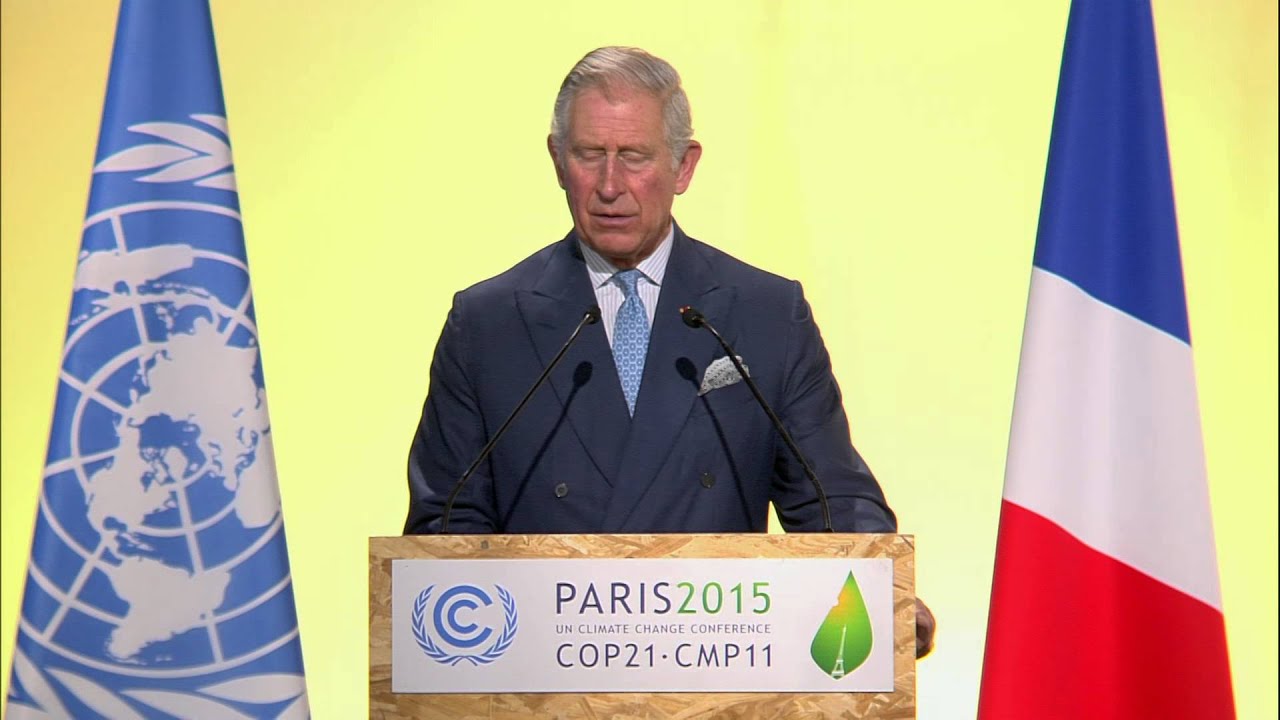 The Prince of Wales delivers a keynote speech at COP21 in Paris