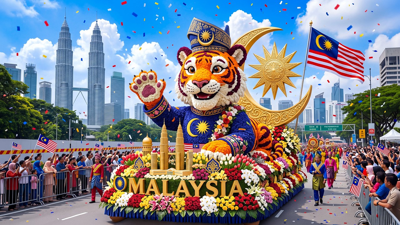 🇲🇾 Malaysia 69th Independence Day 2026 🌺 Massive Merdeka Flower Floats & Military Parade | 4K