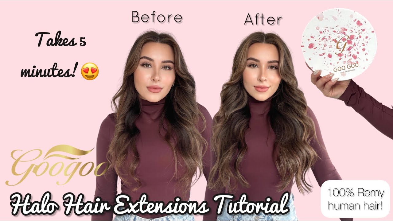 GooGoo Halo Hair Extensions Review & Tutorial || 20