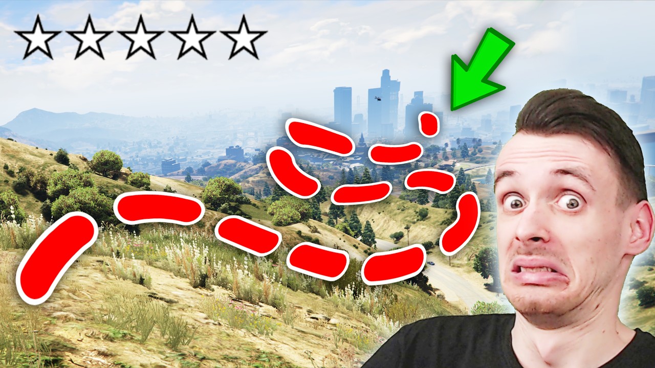 ÁTJUTOK a térképen 5 csillagos KÖRÖZÉSSEL? - GTA V