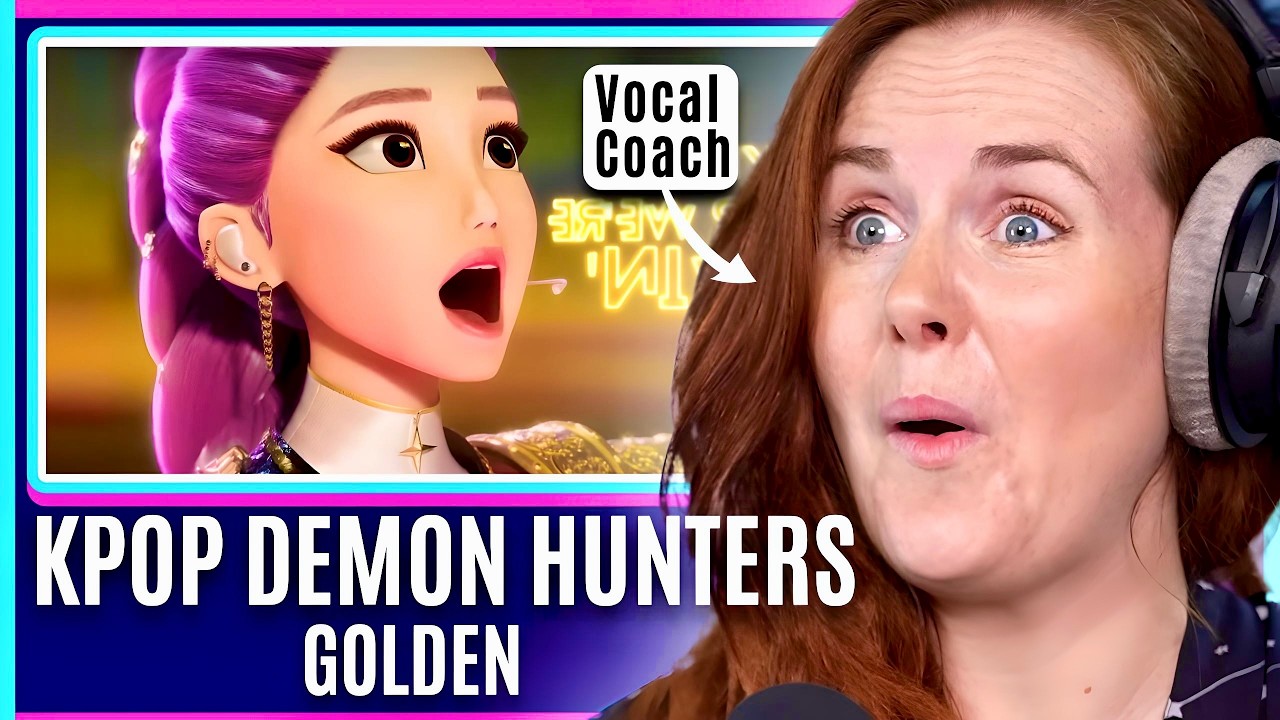 Она может петь ТАК высоко! Golden из K‑Pop Demon Hunters Разбор от вокального коуча Реакция Huntr/x