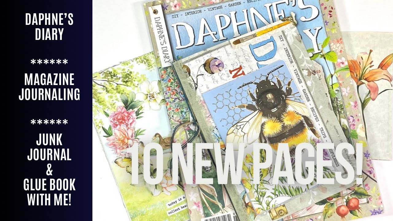 🐝Журнал «Дневник Дафны» / 10 НОВЫХ СТРАНИЦ! / Журнал-мусор / Склею книгу с собой / Идеи для журна...
