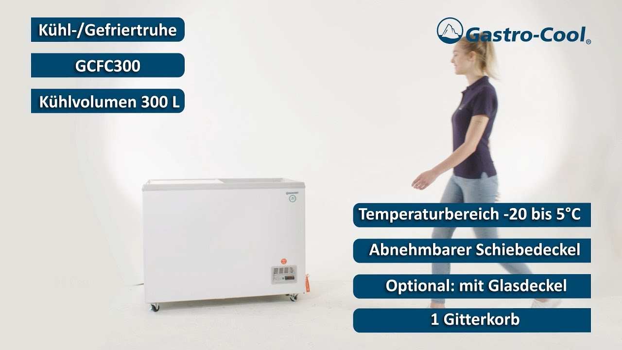 Kühltruhe / Gefriertruhe - große Flaschenkühltruhe (-24 bis +10°C) - GCFC300 - 537500