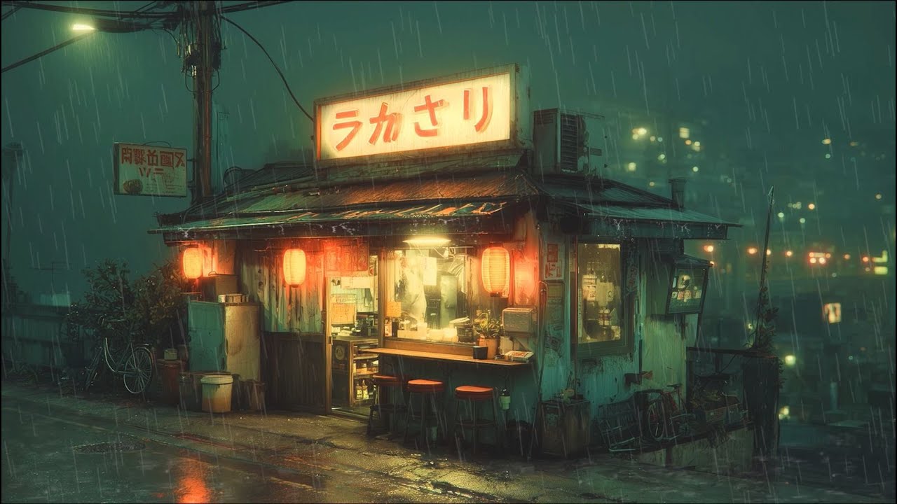 Night Rain Ambience 🌧️ Relaxing Lofi Hip Hop Playlist 🎵 Chillhop Mix