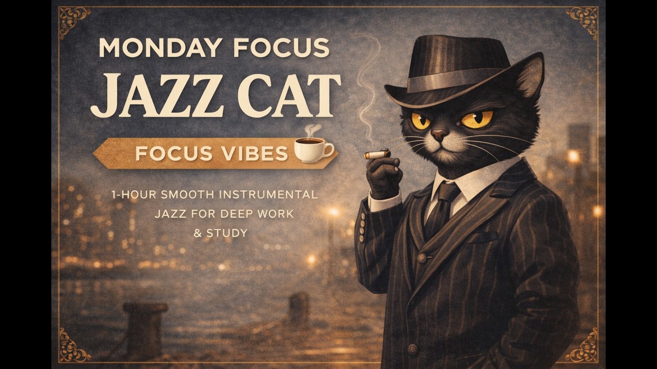 1-Hour Smooth Jazz for Productivity | Calm Monday Work Music
