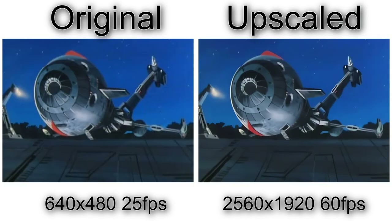 Captain Future - Side by Side of original and upscaled versions