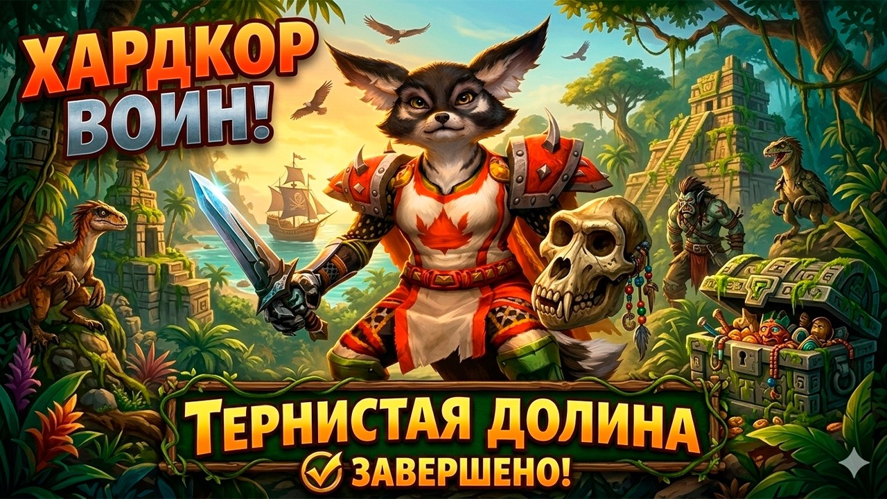 ХАРДКОР — ВОИН в ТЕРНИСТОЙ ДОЛИНЕ 45+ WoW Hardcore | Вульпера-Воин без права на смерть