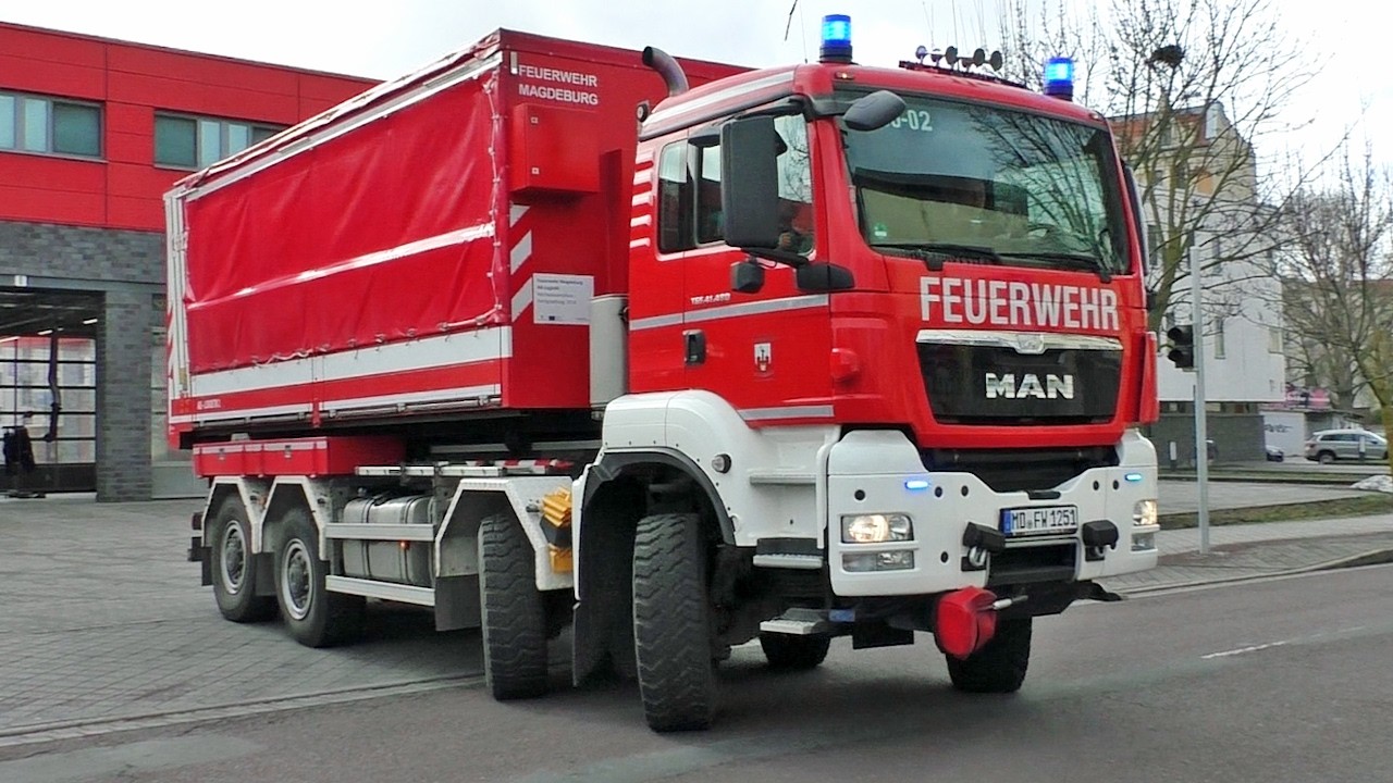 Ein flotter Vierachser│Klingelwache - Nord ► 6 Alarme in 6 Stunden - Feuerwehr Magdeburg