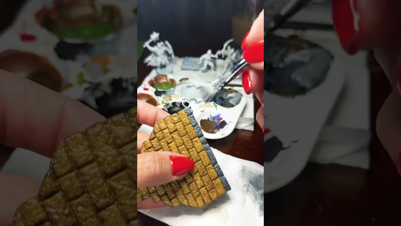 HeroQuest chimney pt1 handpainted! Step by step! Follow to see me paint all HeroQuest miniatures!❤️