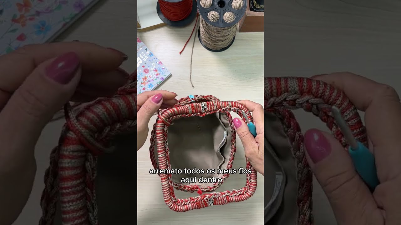 Como fazer arremate com Fecho Tubular para Bolsas de croch&ecirc; com Forro | Dicas Exclusivas!