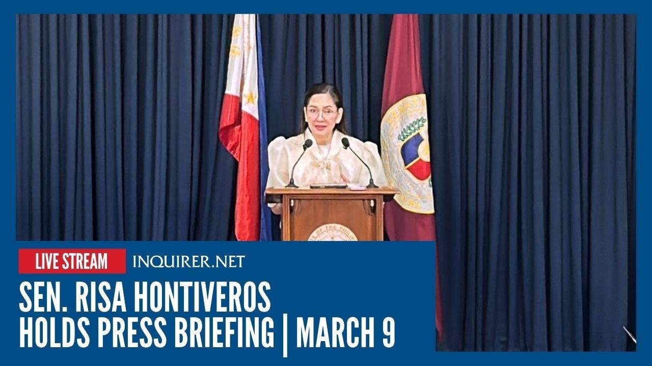 LIVE: Sen. Risa Hontiveros holds press briefing | March 9