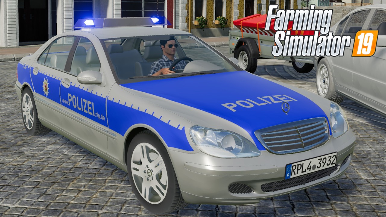 FS19 - Mercedes-Benz S500 - GERMAN POLICE - NEW CAR MOD for Farming Simulator 2019 ROLEPLAY