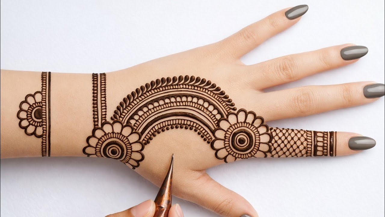 Unique stylish mehndi design for hand || back hand mehndi design || mehndi ki design ||