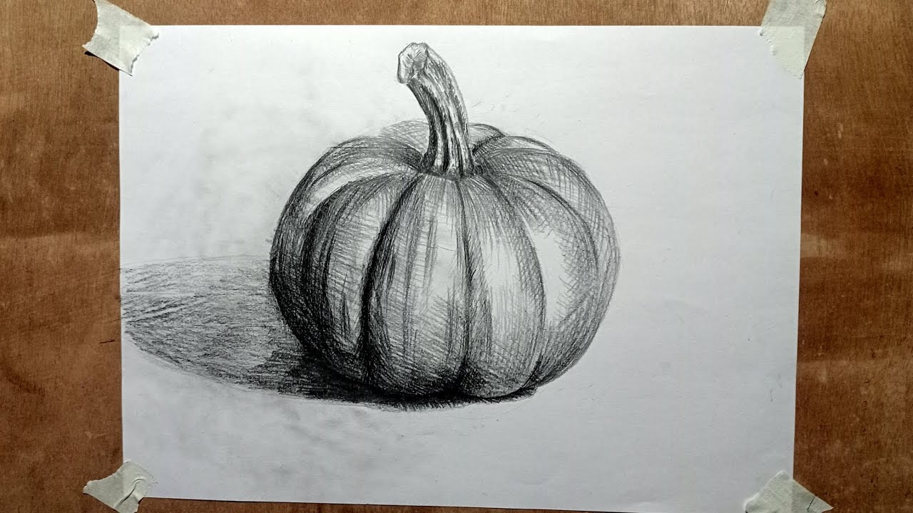 “Pumpkin Speed Drawing | Realistic Pencil Art”