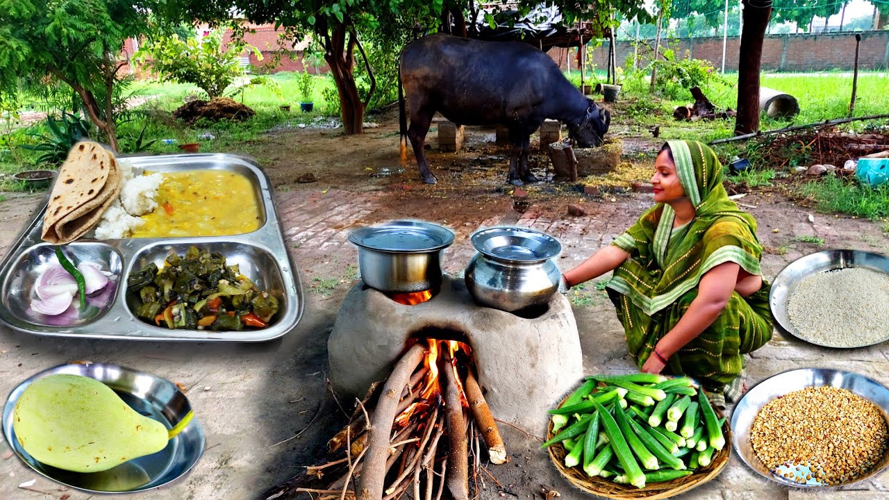 😳ऐसे खतरनाक 🌪️मौसम में देखिए कैसे हमने शाम का खाना बनाया ☔Daily Village 🌛Evening Routine