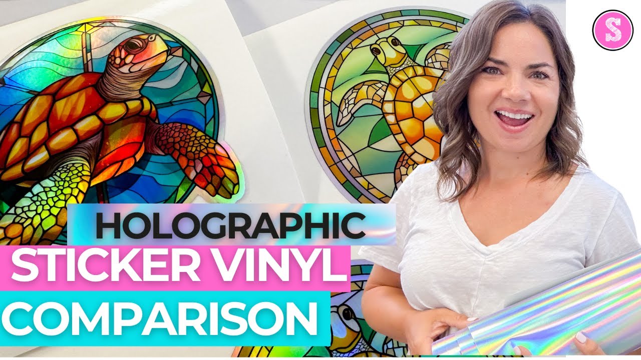 Holographic Printable Vinyl Side by Side Comparison
