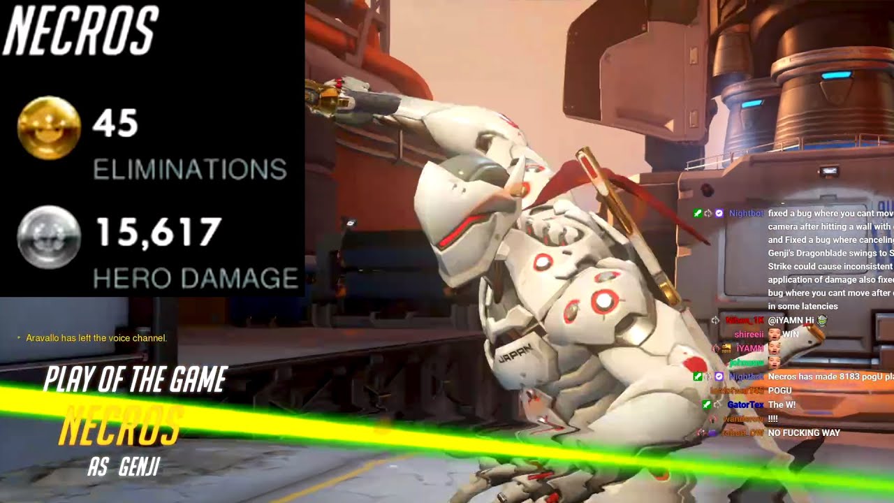 NECROS FASTEST GENJI - 45 ELIMS! POTG! [ OVERWATCH SEASON 24 TOP 500 ]