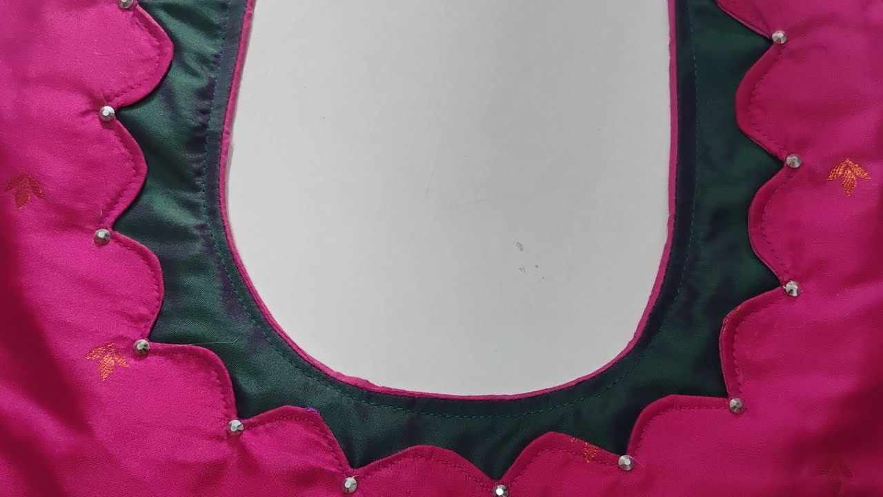 Scallop pattern blouse stiching method #tailoringtips #stichingforbeginners