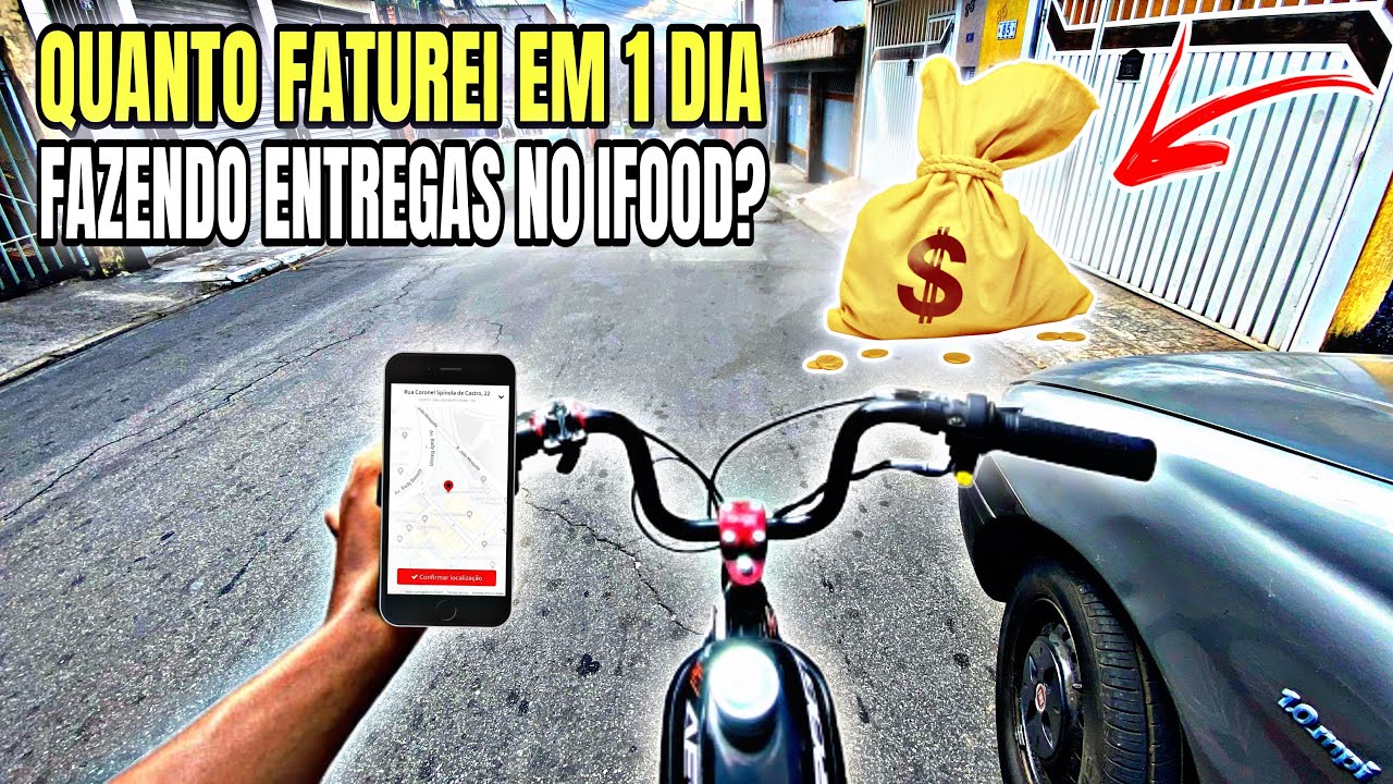 QUANTO FATUREI EM 1 DIA FAZENDO ENTREGA NO IFOOD DE BIKE MOTORIZADA? SERÁ QUE VALE A PENA!!?
