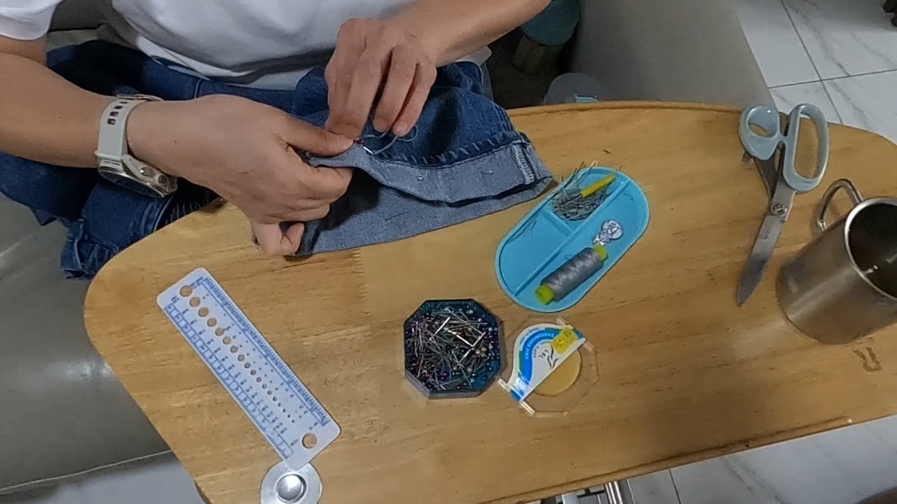 #nocut #sewing to #shorten #jeans at the hem, #quick #fix to simple problem
