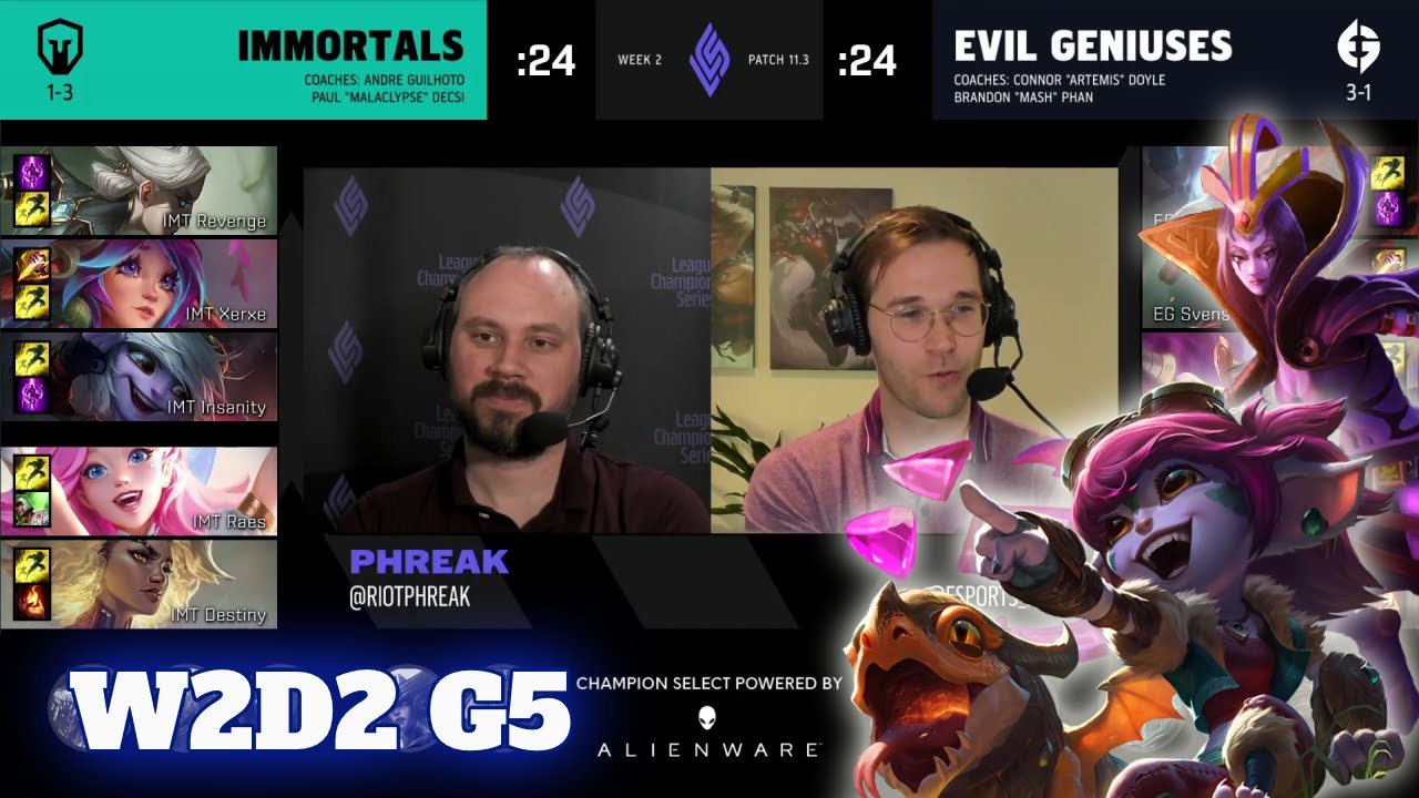 Immortals vs Evil Geniuses | Week 2 Day 2 S11 LCS Spring 2021 | IMT vs EG W2D2