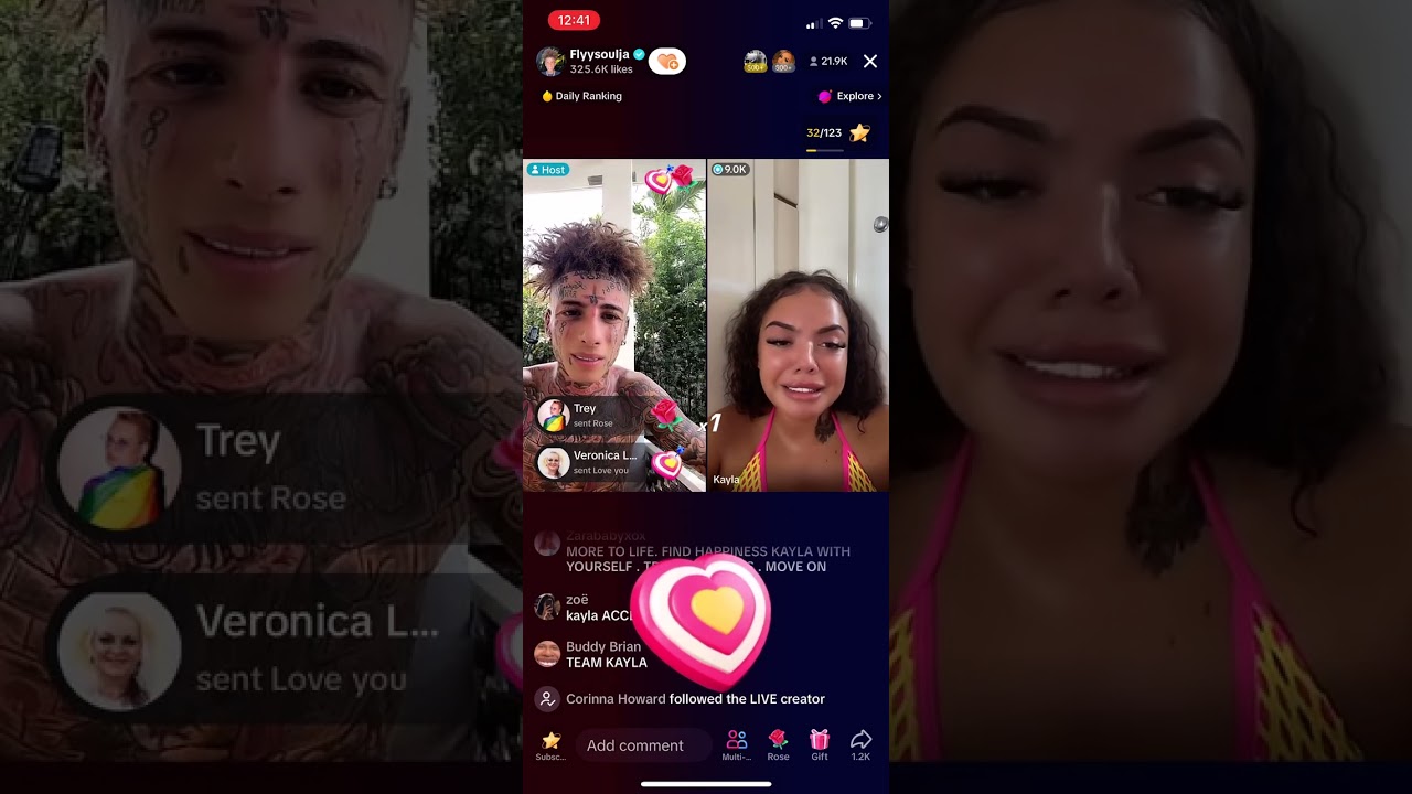 Kayla thayla crying for Flyysoulja-July 5, 2023